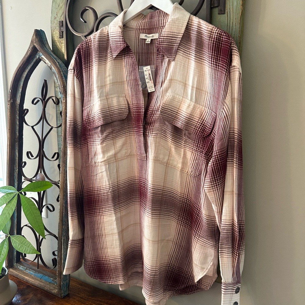 ☀️ New! MADEWELL Plaid Popover Shirt